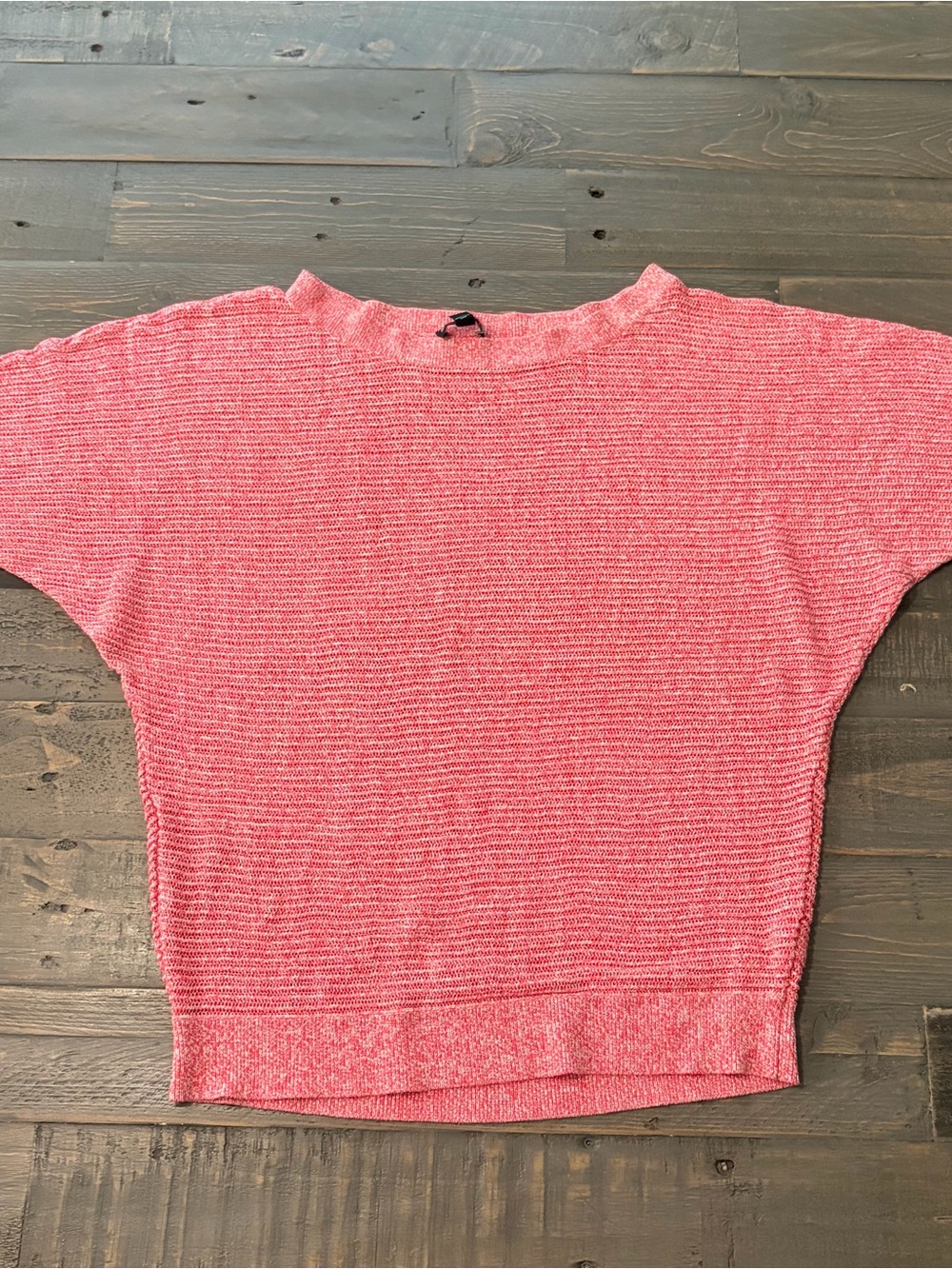 Express Women’s Pink Marled Dolman Sleeve Open Knit Sweater Size Medium